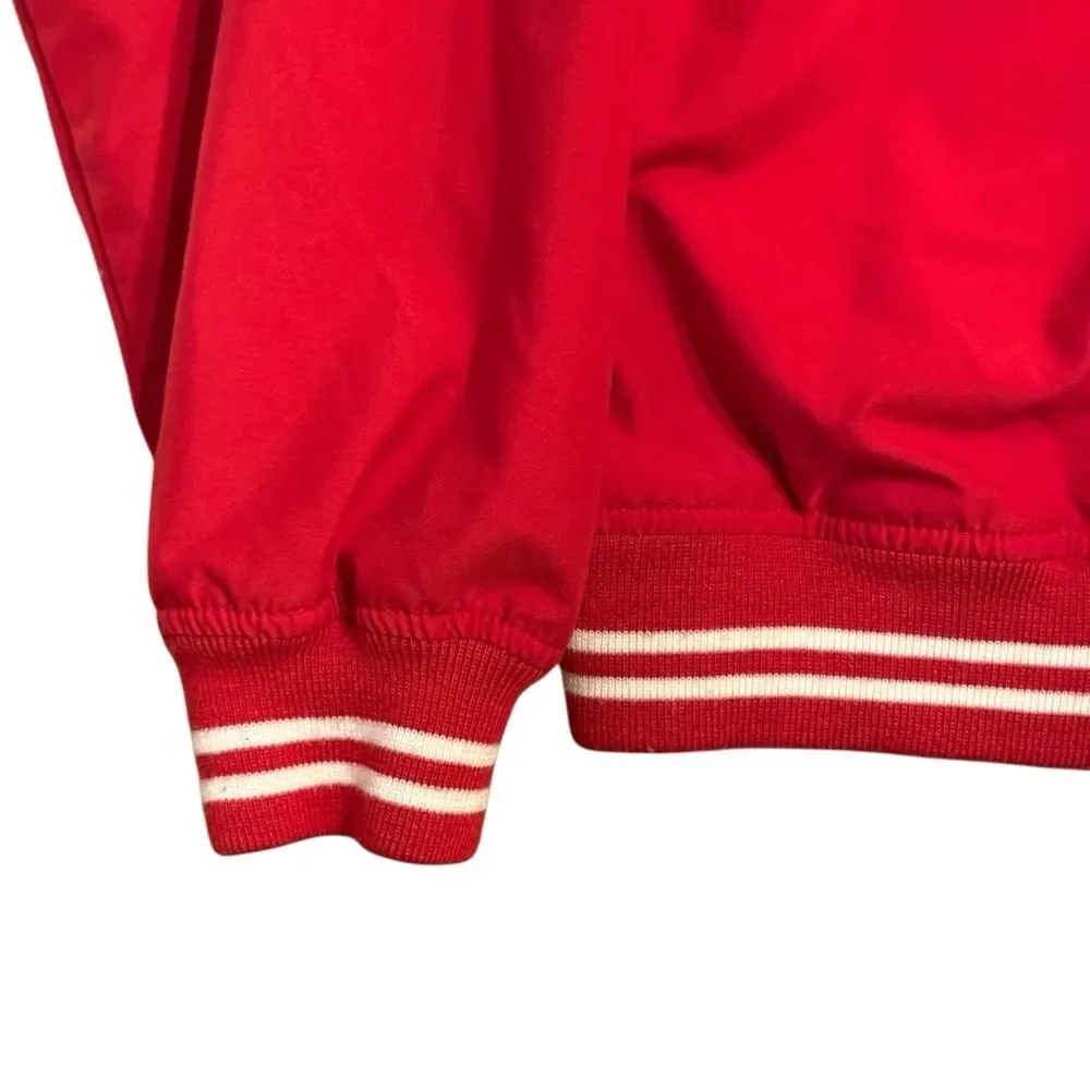 Vintage Holloway YMCA Red Pullover Windbreaker Bomber Unisex Jacket Size Small